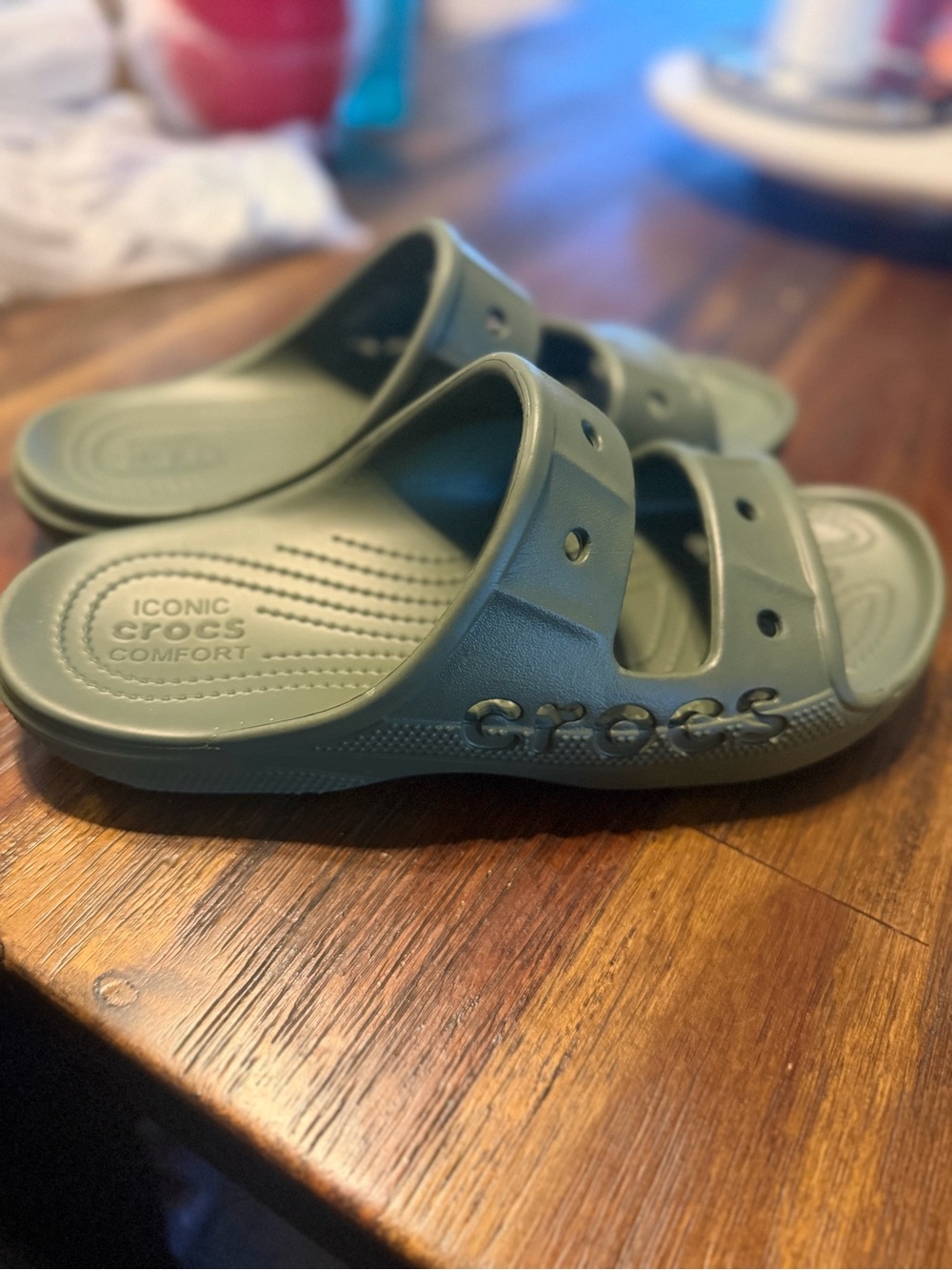 CROCS Baya Sandals in Olive women’s 10 men’s 8